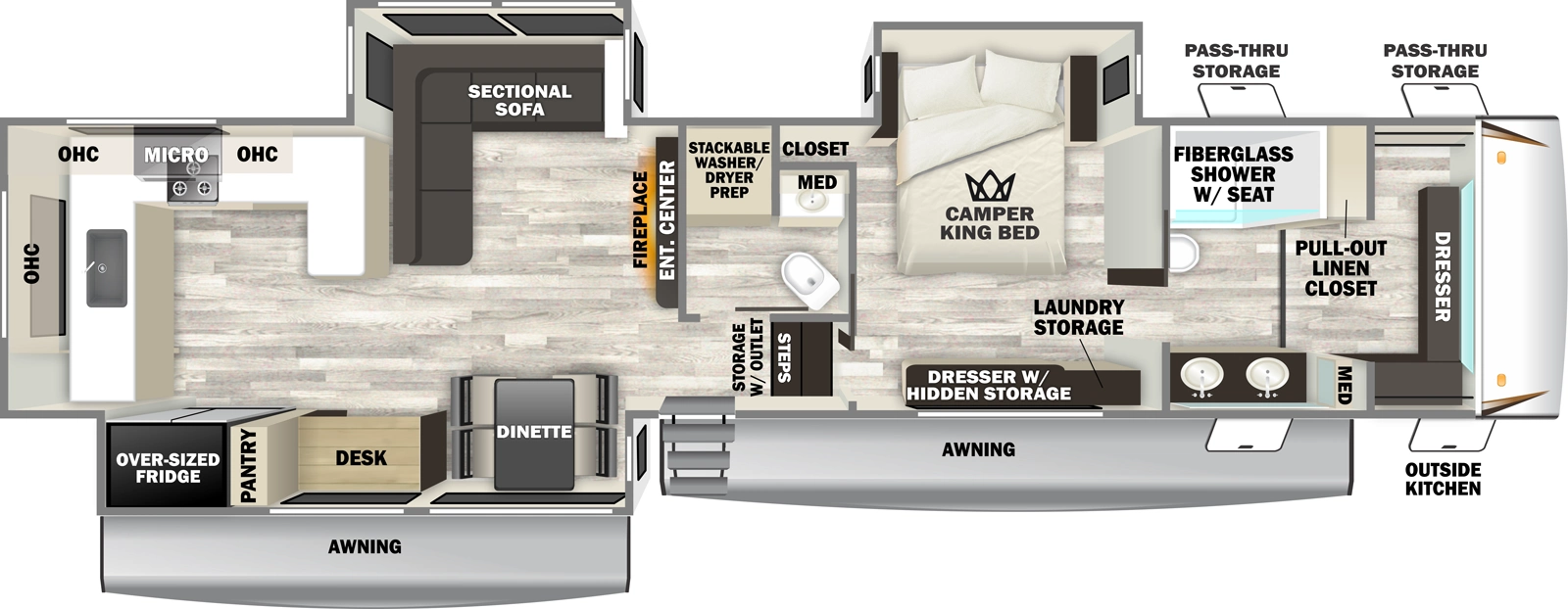 Sabre 36EST Floorplan